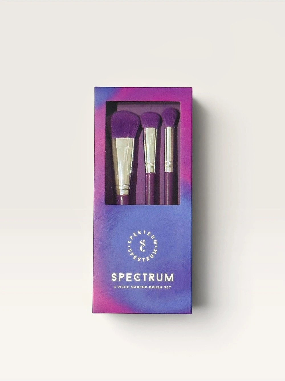 Spectrum Collections 3 Piece Makeup Brush Set Purple NWT